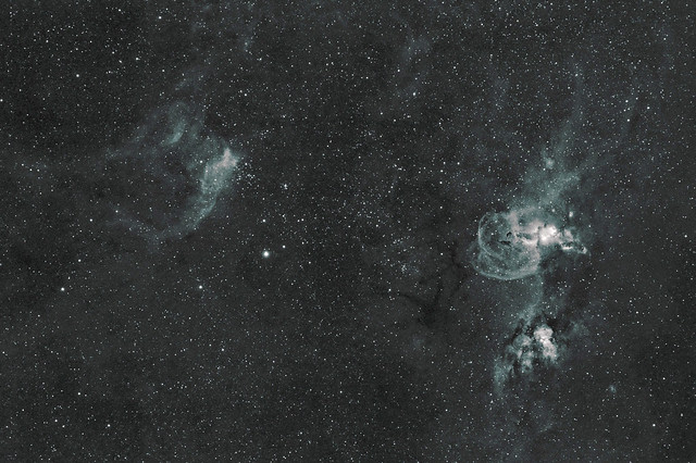 Statue Of Liberty Wide Field HA  NGC 3579 , NGC 3576