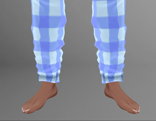 Blue Square Pajama Pants (M)