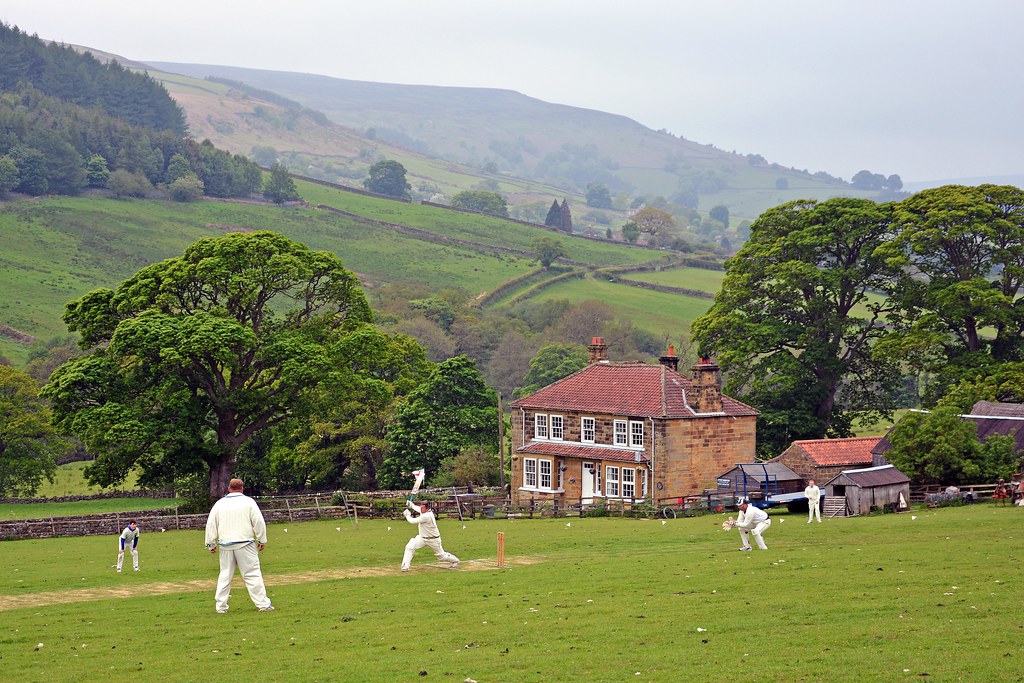 Spout House CC: Cricket above The Sun Inn