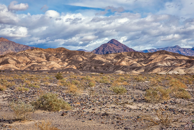 Colorful mountain range near Ubehebe Crater, Death Valley National Park, California