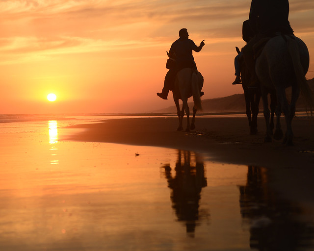 Playas de Mazagón al atardecer