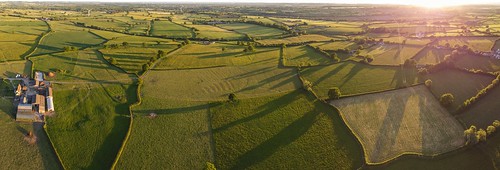 drone mavicmini kingswood wottonunderedge gloucestershire cotswolds sunset longshadows rural landscape farm farmland windturbines