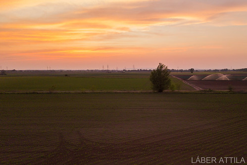 landscape sunset drone ócsa hungary clouds aerial