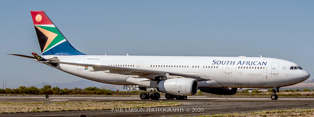 MONDAY 18-MAY-2020. ZS-SXZ South African Airways Airbus Callsign: "Springbok" A330-243 Tucson Intl/KTUS Arrival for US Customs inspection clearance and a flight to MZJ for a storage arrival.