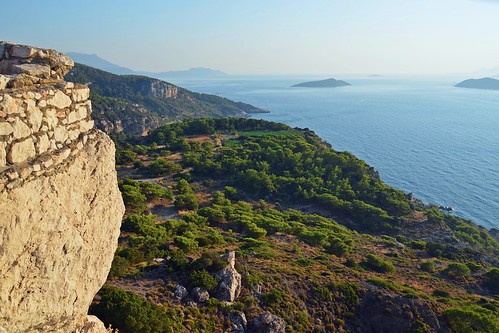 landscape seascape kritinia rhodes greece sea rock islands