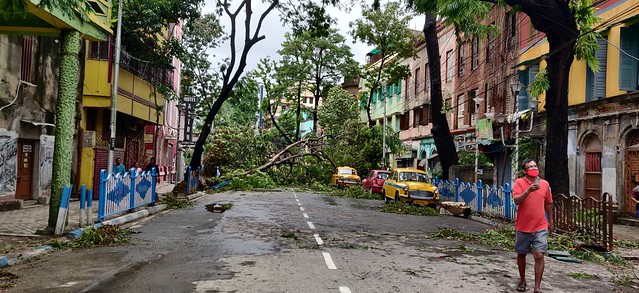 Kolkata Street after Cyclone Amphan