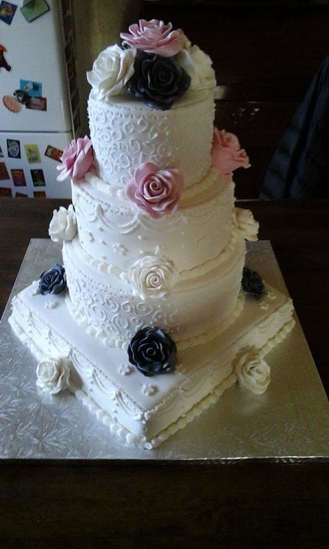 70th Wedding Anniversary Cake by The Crazy Cake Lady