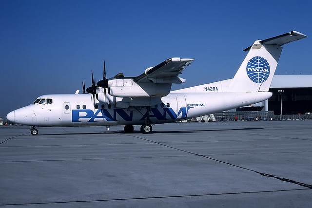 N42RA - De Havilland Canada DHC-7-102 Dash 7 - Pan AM Express - KLAX - Aug 1989