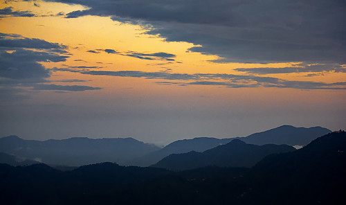 sunset sunsetpoint shimla ridge clouds cloudy monsoon rain golden mountains hills canon evening