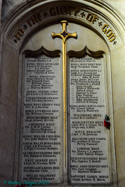 Shrewsbury Abbey - WWI Memorial For The Fallen Of The Parish