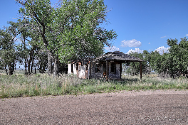Abandoned House on Route 66 in Glenrio, New Mexico in HDR II