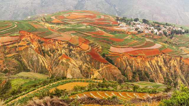 Dongchuan Red Land Terraces near Kunming