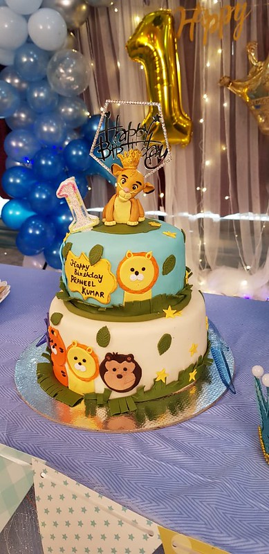 Animal Themed Cake with Baby Simba by Reena Chirbi