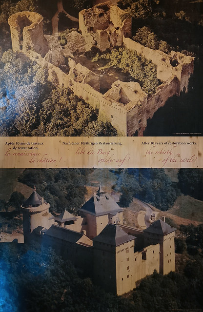 Une restauration impressionnante du Château de Malbrouck qui avait été en grande partie détruit par différentes guerres au fil des siècles et dernièrement par les bombardements de la Seconde Guerre Mondiale