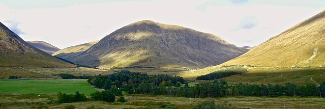 Panorama Horsehoe Viaduct. Auch. Scotland. Seen from the A82.
