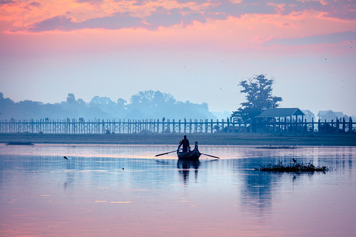 U Bein Bridge by Patrick Foto ;), U Bein Bridge, Mandalay Myanmaramarapura ancient architecture asia asian background beautiful bein b