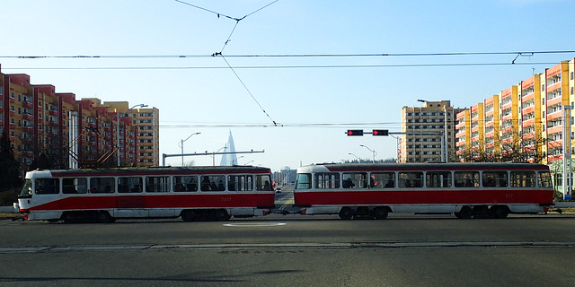 Un tram à Pyongyang