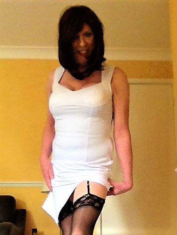 white dress stockings