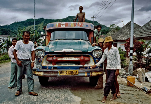 chevrolet sumatra road truck boys men smile posing epsonperfectionv850pro