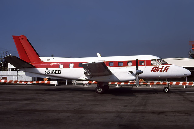 N216EB - Embraer EMB-110P1 Bandeirante - AirLA - KLAX - Sept 1990