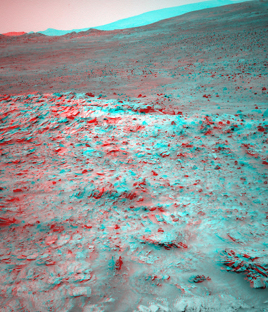 NASA MARS SPIRIT ROVER SOL 1143 3D RED CYAN ANAGYLPH C