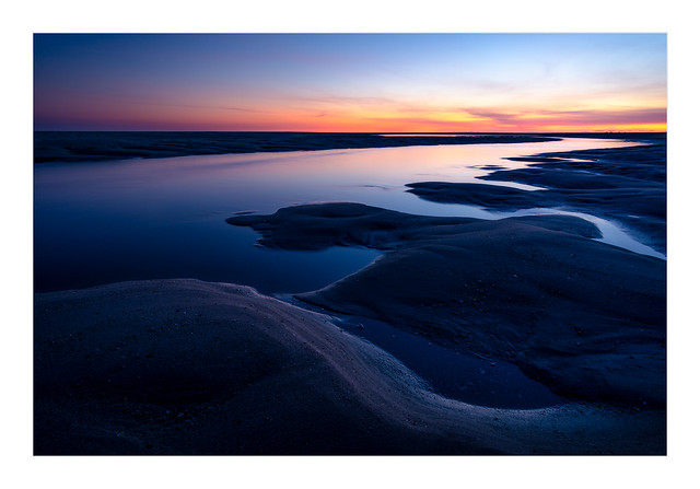 Colorful Dawn at Maasvlakte Beach