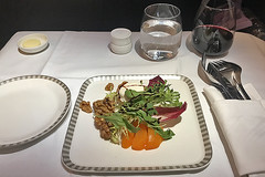 SQ SFO SIN - Dinner salad fennel peach