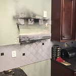 Before and after pictures of Larry fire job
