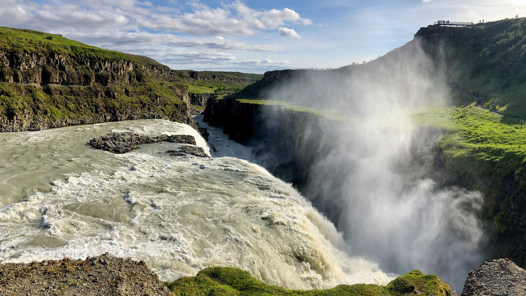 Looking downstream from Gullfoss, Iceland