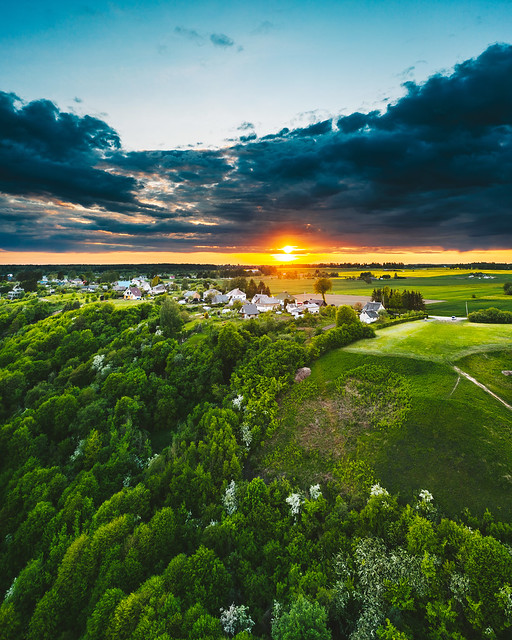Sunset | Kaunas county aerial #148/365