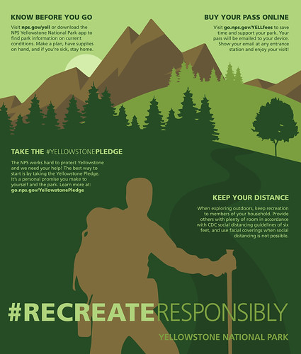 Recreate Responsibly Outdoors Poster | by YellowstoneNPS