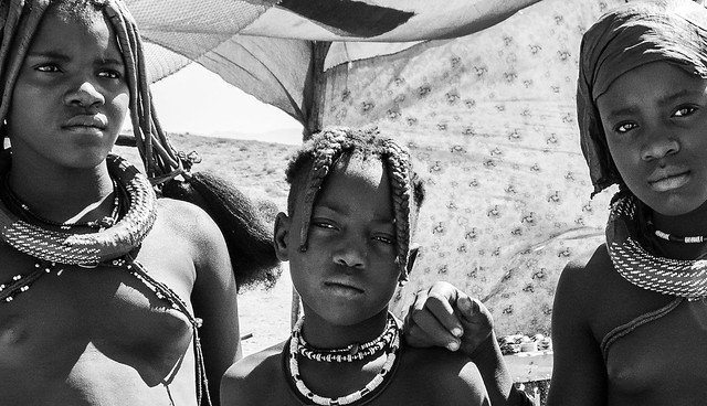 Himba tribe trio