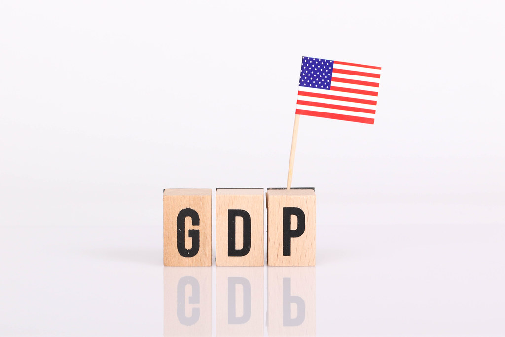 Wooden blocks with the word GDP and flag of USA | 🚨 Marco V… | Flickr