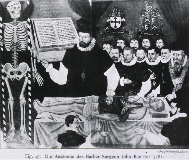 Fig. 49. Die Anatomie des Barber-Surgeon John Banister 1581