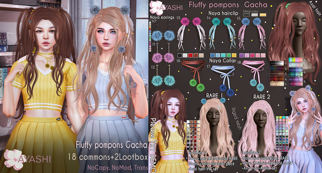 [^.^Ayashi^.^] Fluffy pompons Gacha special for LootBox
