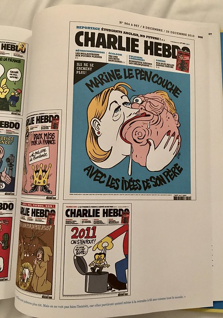 #While staying at a #flat in #Paris #2017 ,I found a #book #CharlieHebDo full of #cartoons , a #French #satirical #weeklymagazine