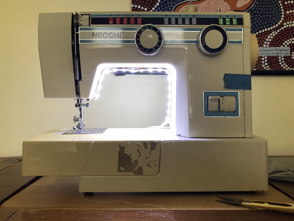 With the installation of an LED light strip, my sewing mac…