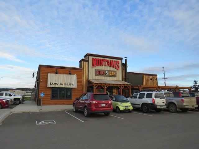 Walking to Montana’s BBQ and Bar in Prince George, British Columbia