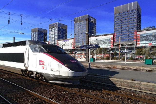 TGV n° 01 / French train high speed n° 01 Gare Lille-Flandres > Paris-Nord 2018  ( Farewell tour. February 2020 / Tournée d'adieux Février 2020 )