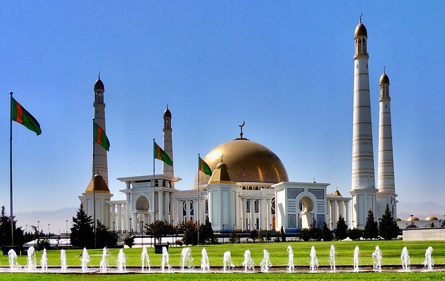 Turkmenbashi Ruhy Mosque near Ashgabat, Turkmenistan