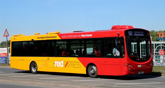 The Blackburn Bus Company (Transdev Lancashire) 1870 FJ58LTX works an X41 'Red Express' service in Haslingden.