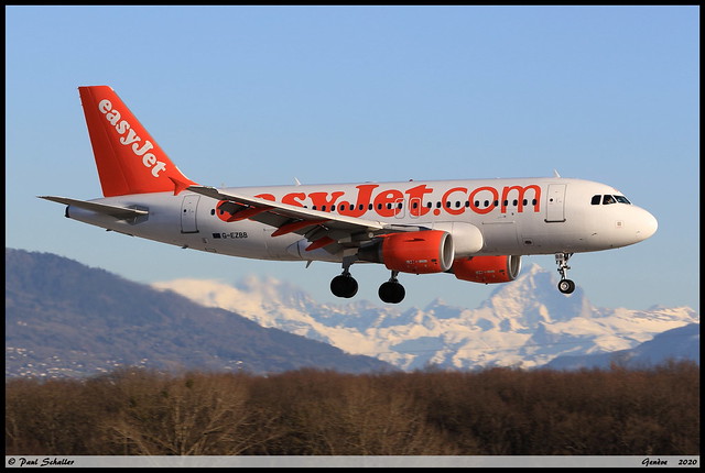 AIRBUS A319 111 easyJet G-EZBB 2854 Genève février 2020