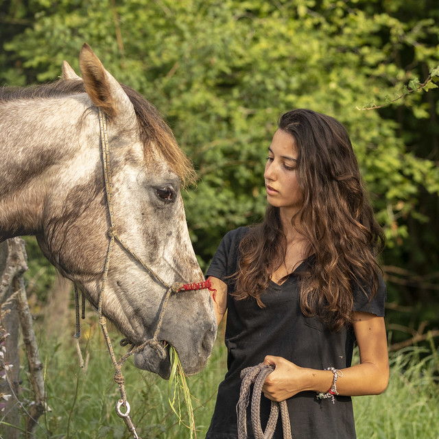 Amaia y su caballo
