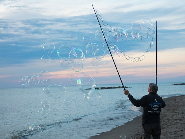 Bubbles on the beach - Presque Isle State Park - Erie Pa