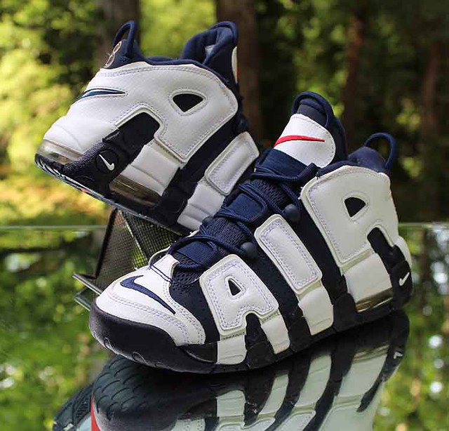 Nike Air More Uptempo Olympic GS Size 6Y White Midnight Na… | Flickr