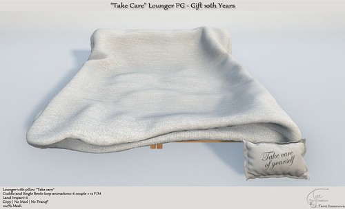 "Take Care" Lounger PG Gift 10th Years