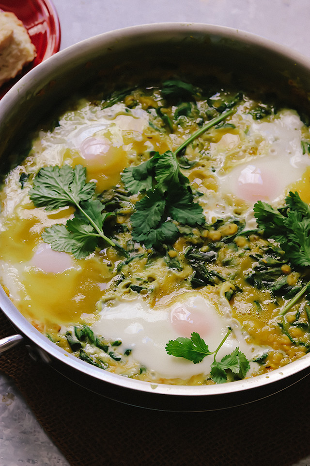 Dhal-Baked Eggs