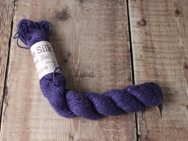 Destash yarn: Debbie Bliss Pure Silk DK yarn 50g – deep blue
