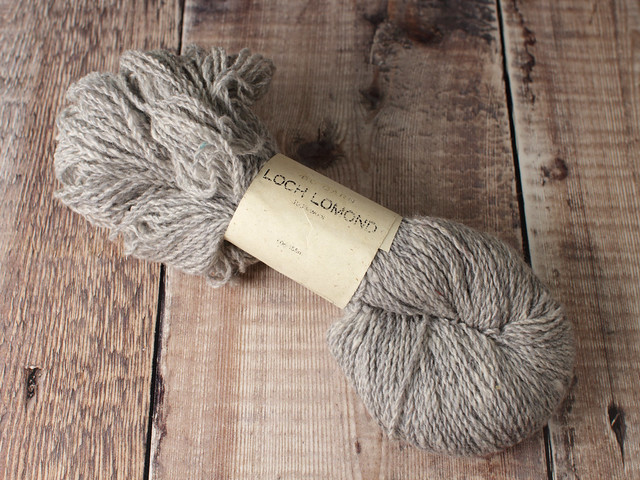 Destash yarn: BC Garn Loch Lomond wool tweed yarn 50g – silver Grey