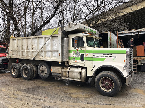 gr freightliner dump truck white heavyequipment construction grexcavatinganddemolition tyrone pa pennsylvania industry